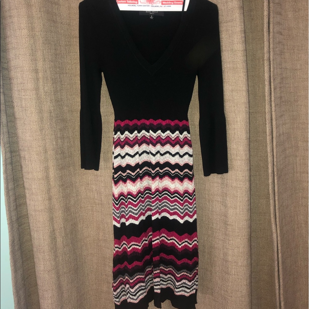 nine west sweater v neck dress